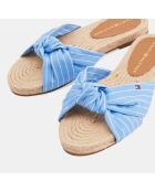 Mules rayées bleues