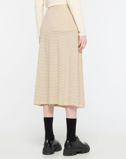 Rock Vika aus Bio-Baumwolle beige/blau