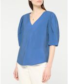 Top fluide bleu moyen