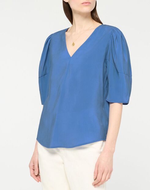 Top fluide bleu moyen