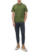 Polo manches courtes Coton Bio 1 Bouton Relax vert