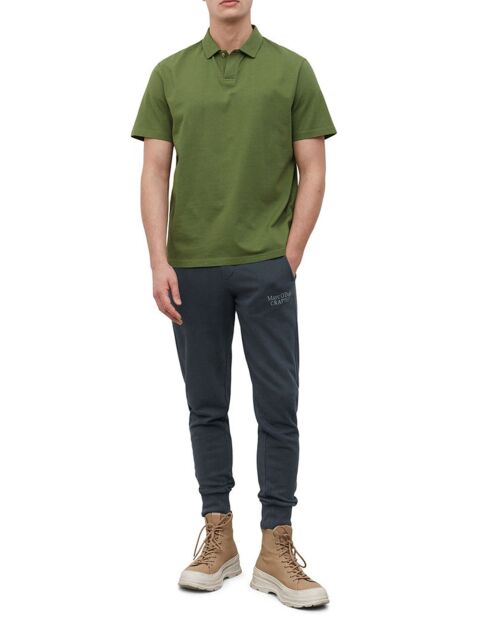 Polo manches courtes Coton Bio 1 Bouton Relax vert
