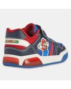 Baskets Inek Mario Geox x Super Mario à scratchs bleu/rouge