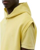 Sweat Sans manches à Capuche Coton Organic jaune clair