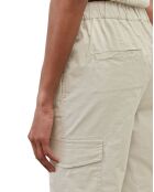 Pantalon Cargo Poche Elastique beige clair