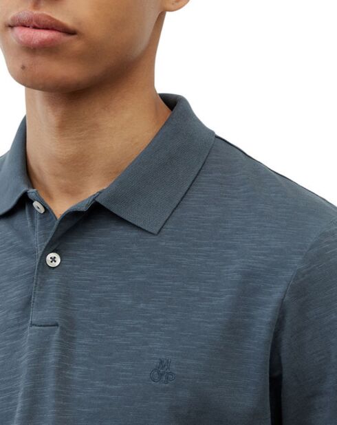 Polo manches courtes Flamme Coton Bio Sf bleu foncé