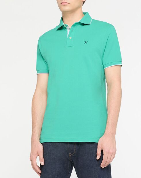 Polo Slim Fit vert moyen