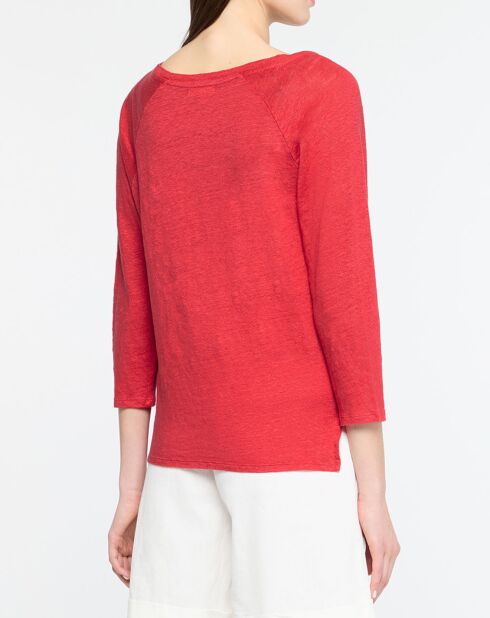 Gilet 100% Lin Lorelai rouge
