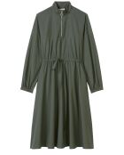 Robe Toile Zip en Coton Bio Ml vert foncé