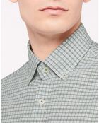 Chemise Regular Fit à carreaux verte