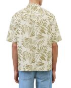 Chemise manches courtes Coton Bio blanc/kaki