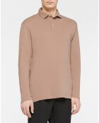 Polo Regular Fit Jersey beige foncé