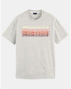 T-Shirt Logo gris chiné