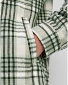 Surchemise manches longues Crx Poches Coton Organic vert/blanc