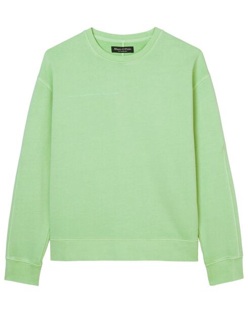 Sweat Col Rond Coudiere vert fluo