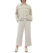 Veste en Lin mélangé Cropped gris clair