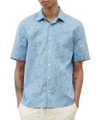 Chemise manches courtes coton biologique bleu ciel