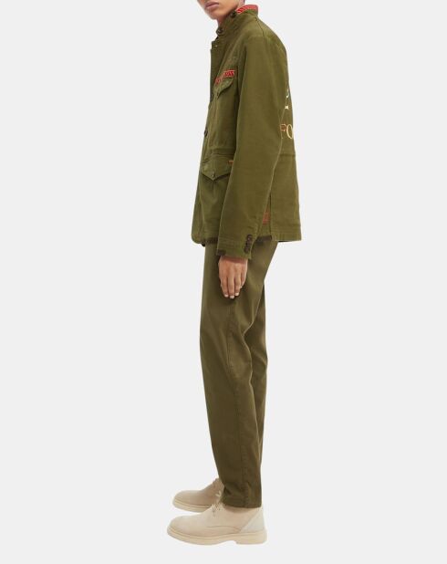 Veste Militaire brodée kaki
