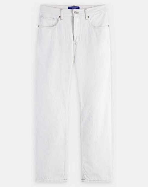 Jean en Coton Bio mélangé Regular Fit blanc