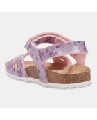 Adriel schillernde pinke Blumensandalen