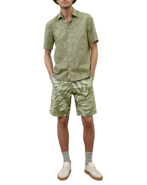 Chemise manches courtes coton biologique kaki