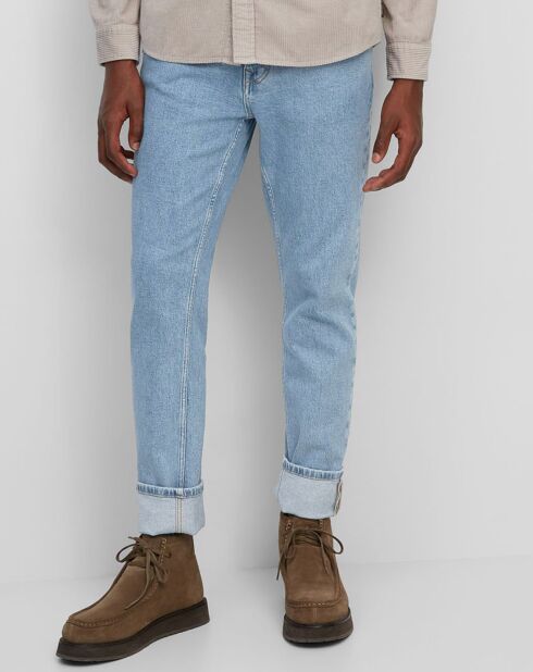 Jeans Skee Tappered in cotone biologico blu chiaro