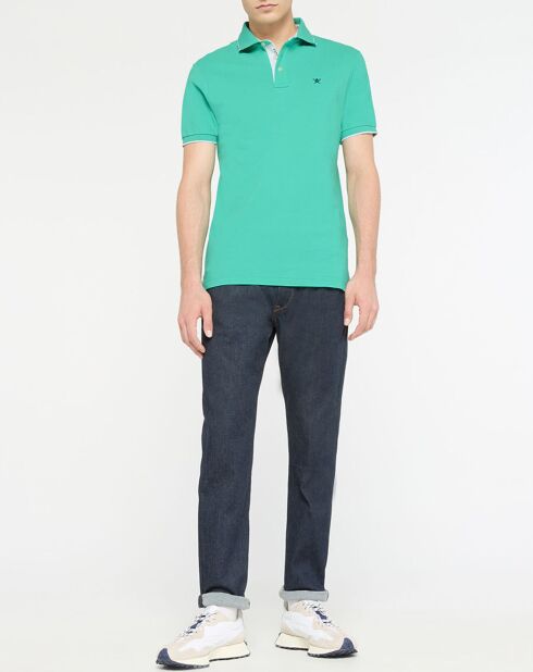 Polo Slim Fit vert moyen