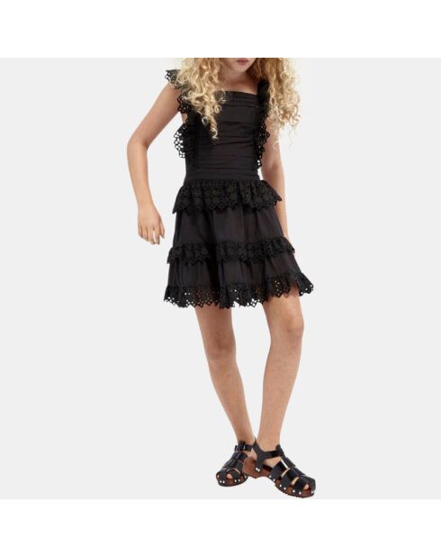 Robe broderie anglaise noire