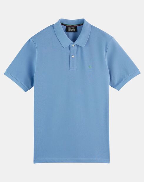 Poloshirt aus 100% Bio-Baumwolle Regular Fit Basic blau