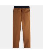 Pantalon Regular Fit Fave Tapered marron