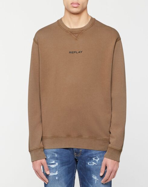 Sweat en Coton Bio Essentials Cn marron