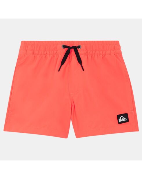 Short de Bain en 100% Matière recyclée orange corail