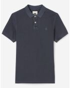 Polo manches courtes Piqué Coton Bio bleu marine