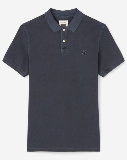 Polo manches courtes Piqué Coton Bio bleu marine