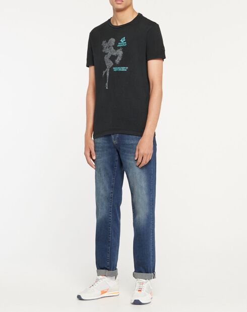 Blackboard Pinup Kurzarm-T-Shirt, schwarz