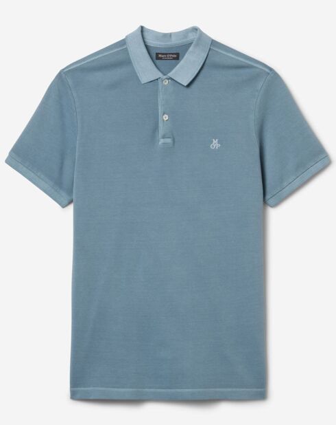 Polo manches courtes Piqué Sf bleu ciel