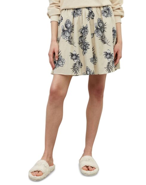 Jupe Print Fleur Kl beige