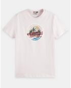 T-Shirt 100% Coton Bio Patch rose pâle