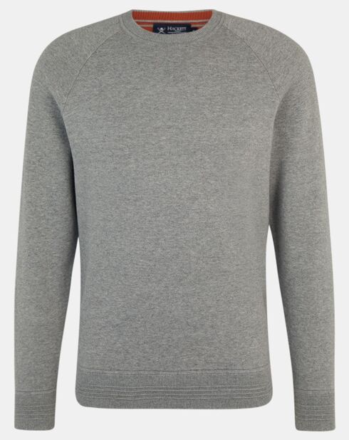 Pull col rond gris