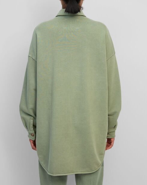 Surchemise en Jersey Coton Bio Oversized vert clair