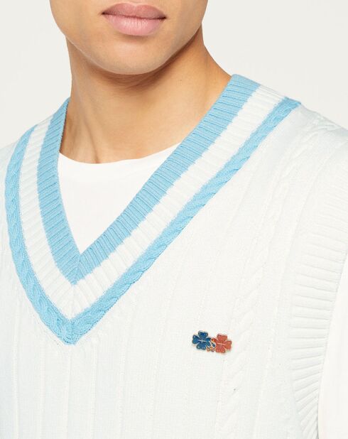 Pull sans manches Cable blanc