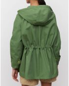 Parka Gr Poches Coton Bio Zip kaki