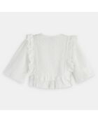 Top en Coton à broderie anglaise blanc