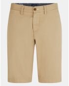 Bermuda en Coton Bio mélangé Uni beige
