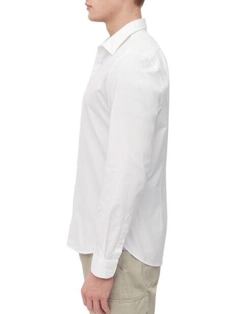 Chemise manches longues Oxford Cot Slim Fit blanche