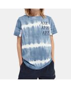T-Shirt tie&die requin dos bleu clair