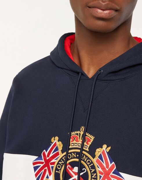 Sweat Hoodie Blason bleu marine