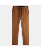 Pantalon Regular Fit Fave Tapered marron