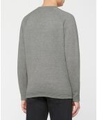 Pull col rond gris