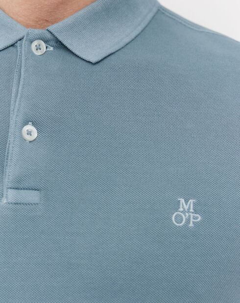 Polo manches courtes Piqué Sf bleu ciel